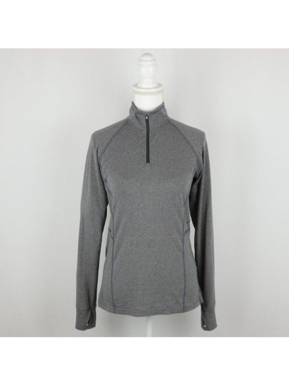 REI Women's Small Gray 1/2 Zip Lightweight Long Sleeve Activewear Pullover